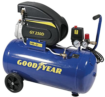 GOODYEAR Compressore d'Aria 2CV 1500W 8 Bar 200 Litri al Minuto