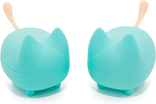 gingo 2Pack Portable Bluetooth Speaker, Mini Wireless Speakers with Clarity Stereo, TWS, Built-in Mic, Super Bass, Powerful Rich Room-Filling Sound, Cute Pet Mini Bluetooth Speaker (Green)