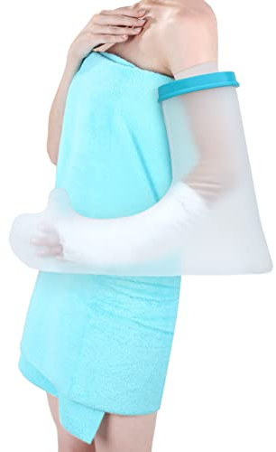 Fasola Wasserdichter Gipsschutz Arm Erwachsene, Duschschutz Voller Arm Für Gebrochener Hand, Handgelenk, Ellbogen, Finger, Gips Wasserschutz Arm Halten Sie Wunden und Verletzungen Beim Duschen Trocken