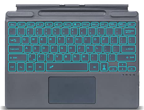Surface Pro 8 Bluetooth Wireless Keyboard with Trackpad Backlit Magnetic Keyboard for Microsoft Surface Pro X