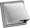 Square Cowled External Air Vent Wall Vent 150mm-6 inch, Stainless Steel Cushioned Non Return Moving Gravity Flap to Protect Against Insects，Rain and Wind Noise for Outdoor