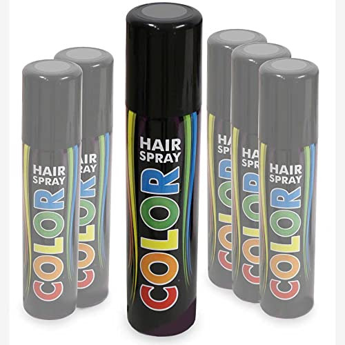 KarnevalsTeufel Hairspray buntes Haarspray Haarschmuck farbig (Color Grau)