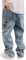ORANDESIGNE Herren Hip Hop Baggy Jeans Straight Leg Gewaschen Jeanshose Casual Denim Hosen Vintage Bedruckte Jeans Teenager Jungen Skateboard Hose Streetwear W Blau M