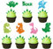 Keaziu 35 Stück Dinosaurier Cupcake Topper Baby Shower Dinosaurier Cupcake Picks Niedlich Dinosaurier Thema Baby Junge Mädchen Dinosaurier Geburtstag Party Kuchen Dekorationen Zubehör