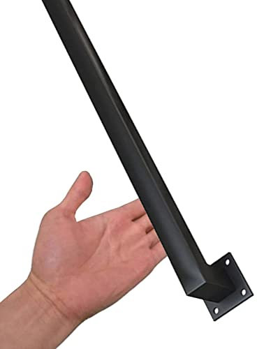 Kit Staffe Corrimano Scale, Nero | Corrimano di sicurezza per ringhiera per scale per montaggio a parete per esterni per interni, barre di supporto quadrate in ferro battuto in metallo ( Size : 60cm )
