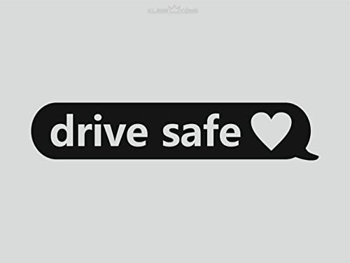 KLEBEKÖNIG Aufkleber Drive safe Herz Tuning 30x6cm - Sticker Autoaufkleber Scheibenaufkleber