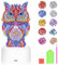 Herefun Diamond Painting Nachtlicht Eule, Diamond Painting Bastelset Geschenk für Mädchen 6-12 Jahre, 5D Nachtlicht Deko, DIY Diamond Painting Eule, LED Diamand Painting Lampe