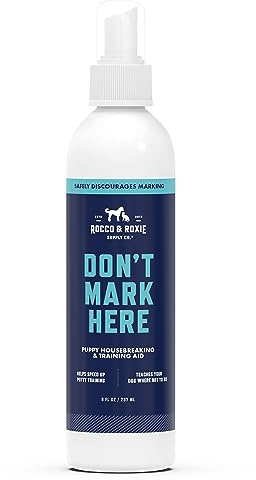 Rocco & Roxie Dog Potty Training Don't Mark Here - No Pee Repellent Spray for Dogs Indoor & Outdoor - Puppy Housebreaking Supplies - Anti Peeing for Dogs and Puppies - Made in USA