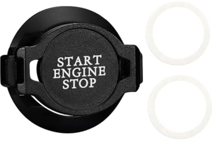 Couvercle de Bouton de Démarrage de Voiture,Couvercle de Protection de Bouton de Moteur de Voiture en Alliage de Zinc pour Divers Modèles