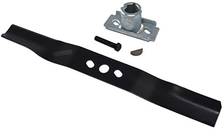 perfektGarten Lama per tosaerba da 51 cm + supporto lama + cuneo + vite compatibile con tosaerba Brast