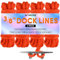 Dock Lines Boat Ropes for Docking 3/8'' x15' Double Braided Mooring Marine Rope Cord Boat Lines for Docking, Dock lines for Boats with Loop, Boating Rope Boat Lines Orange 4 Pack