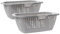 Wäschekorb 2er Set, 28 Liter - Wäschewanne Groß mit ergonomischen Griffen, Robuster Wäschekorb Plastik, 60 x 40 x 24 cm, Grau, Made in EU