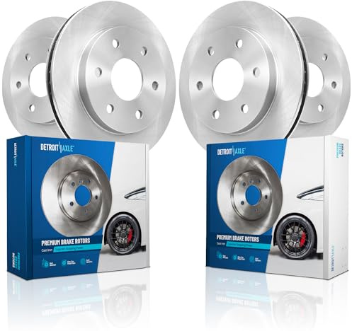 Detroit Axle - Brake Rotors for 2015 2016 2017 Ford F-150 [Electronic Parking Brakes] Disc Brake Rotors Replacement : 13.78 inch Front and 13.23 inch Rear Rotors
