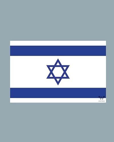 WHATABUS Israel Flagge Aufkleber - Länderflagge als Sticker 8,5 x 5,5 cm WF109
