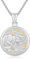 REDSUN Stier Sternzeichen Halskette 925 Sterling Silber 12 Konstellation Kette Tierkreiszeichen Anhänger Astrologie Horoskop Anhänger Sternzeichen Halskette Für Männer Frauen（Silber）