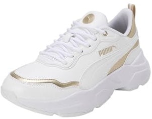 PUMA Damen Cassia Rose Metallic Dream Sneaker, White Gold-Matte Gold, 38 EU