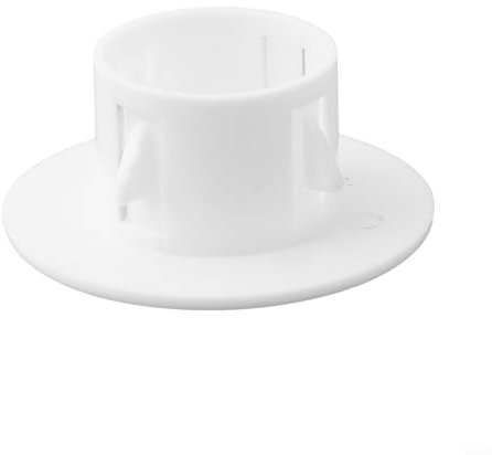 Dekorative Rohrlochabdeckung, Wandlochabdeckung, Schutzschlitze, Kunststoffstopfen 40 mm, weiß, PP-Material (40 mm)