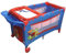Baby Delux Baby Reisebett Set mehrteilig mit Moskitonetz Wickelaufsatz Wickelablage Schlupfloch Pflegetasche (Blau Rot)
