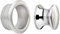 SOTECH Bouton-poussoir Push-Lock Ø 23 mm aspect inox y compris rosace pour épaisseur de porte de 19 mm, poignée de meuble adaptée à la serrure à espagnolette