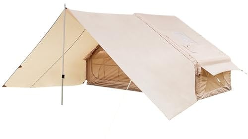 Tipi Zelt Outdoor，Aufblasbares Zelt zum Campen mit Überdachung und Pumpe, Air-Glamping-Zelte für 2 bis 4 Personen, einfach aufzubauen, aufblasbares 4-Jahreszeit
