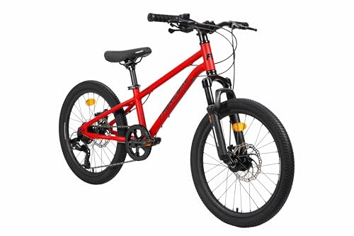 FabricBike Terra - Alu Mountainbike Jugendfahrrad 20 Zoll ab 6, 7 und 8 Jahre, 7-Gang-Schaltung, Scheibenbremse, Federgabel, Kinder Fahrrad