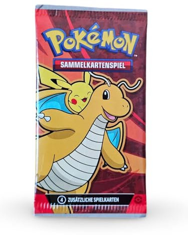 Generisch für Pokemon Dragon Discovery Booster Pack Mc Donalds 2025 Funpack - Sammelkarten Pack - Deutsch 4 Karten pro Packung NEU & OVP