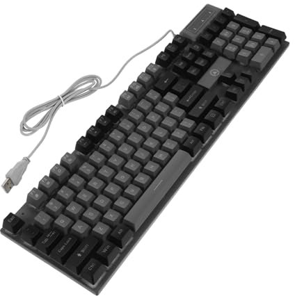 KICHOUSE Teclado para RGB De Teclas Ergonomía Teclado Electrónico para Oficina Gamer Español