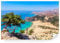 Fototapete Strand und Meer Vlies - Vliestapete Tapete Wandtapete Motivtapeten Vliestapeten Wohnzimmer Schlafzimmer Bildtapete Natur Landschaft Meeresblick Baum Rhodos 180x120cm