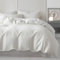Nayoroom Seersucker Bettwäsche 200x220 Weiß Gestreift Muster Musselin Aesthetic Bettwäsche Set 3teilig Weiss Renforce Microfaser Welligkeit Bettbezug und 2 Kissenbezüge 80x80 mit Reißverschluss