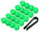 Radschraubenkappen,Padmutterkappen 20 stücke 17mm 19mm 21mm Radmutter Bolzen Kopf Abdeckkappe Schutzbolzen Mützen Außen Dekoration Schutz Bolzen Felgen Silber(Green,17mm 20pcs)