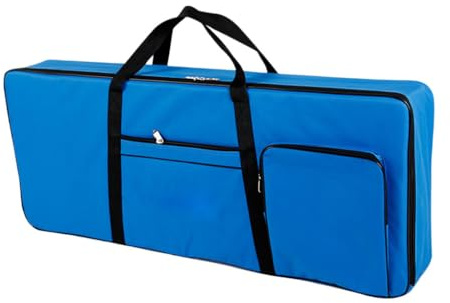 AMSLSIU Piano Padded Case Electronic Organ Keyboard Bag Protective Cover Portable Anti-Shock Waterproof Handbag Backpack, Blue