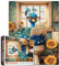Pfau auf Toilette 1000 Teile Puzzle für Erwachsene Lustiges Tier mit Brille Lesen Zeitung Puzzles Sonnenblume Badezimmer Dekor Einzigartiges skurriles Puzzle für Männer Frauen Familie Herausforderndes