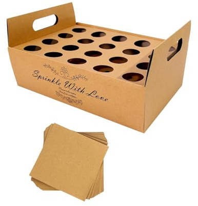 JISADER Konfetti Tablettbox mit Papierkegeln für Verlobungen Und Partys, 20 Löcher