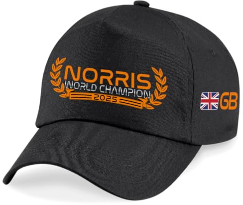 Partisan Norris Cap Weltmeister 2025 Schwarz - Erwachsene Einheitsgröße
