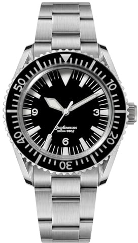 watchdives Herren-Taucheruhr, WD1967Q Japan VH31 Sweep Second Quarzwerk 39 mm Top Hat Blasen-Armbanduhr