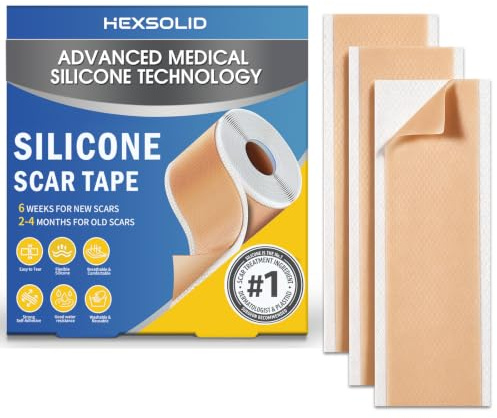 Update Silicone Scar Tape Roll Medical Grade Silicone Sheets for Scar Care | Reusable Ultra-Thin Waterproof Ideal for C Section Tummy Tuck Surgical & Keloid Scars Recovery 1.6x 70.9 1.8M