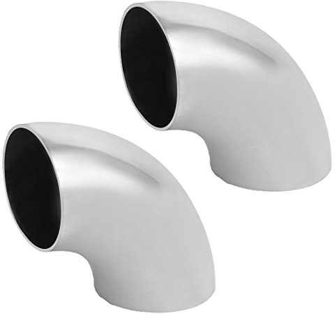 Sourcingmap 38mmx1.2mm 304 Stainless Steel Hand Rail Elbow Fittings 2pcs