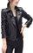 Femme Veste Blazer de Moto en Cuir PU Elégant Faux Cuir Blousons à Manches Longues XXL Noir