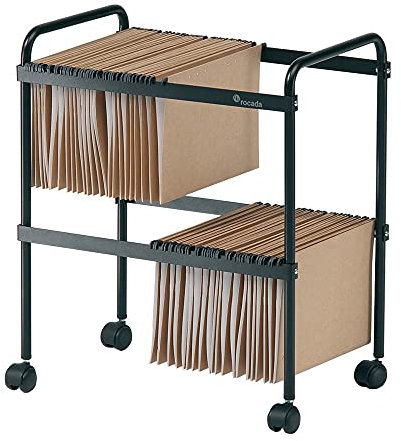 Rocada | Ordner-Halter | Aktenordner für Hängemappen | Dokumententasche | Schwarz | Dimmbar, Kapazität für 80 Ordner