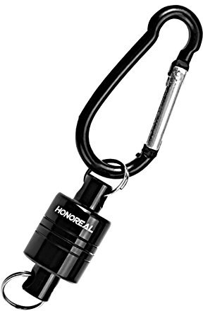 Prom-Near Karabiner Schlüsselanhänger Starke Magnetische Karabiner Tragbare Outdoor Bergsteigen Release Lanyard (Black)