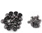 20 stücke Pilz Nieten Nieten Schwarz Splitter Knöpfe Schraube Leder Handwerk Nagel Nieten DIY für Gürtel Brieftasche Handtasche Größe 12mm[schwarz]Lederschnitz-Sets