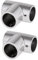 Almencla 2X 316 Edelstahl Boot Yacht Reling Handlauf Befestigung 90 Grad T-Stück Innendurchmesser: 25mm