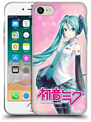 Head Case Designs Offizielle Hatsune Miku Stern Grafiken Gelhülle [Militärischer Schutzgrad] Kompatibel Mit Apple iPhone 7/8 / SE 2020 & 2022 Und Kompatibel Mit MagSafe