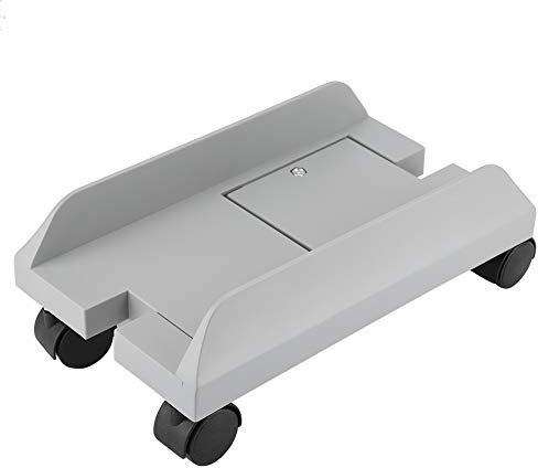 Tissting Support pour Processeur UCT de Tour Boîtier D'ordinateur Réglable, Support de Stockage Mobile pour Ordinateur Central de Bureau avec Roues de Frein(Gris)