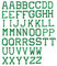 J.CARP 52 x grüne Alphabet-Patches zum Aufbügeln oder Aufnähen für Kleidung, Hüte, Schuhe, Rucksäcke, Handtaschen, Jeans, Jacken usw.