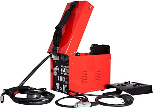 POSTE À SOUDER SOUDAGE AU FIL CONTINU SANS GAZ SOUDEUSE VENTILÉE À FORCE ALLEMANDE ACCESSOIRES INCLUS MIG 100