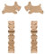 RADLEY Ladies 18ct Rose Gold Plated Heart Huggie Leaping Dog Twin Pack Earrings RYJ1214S