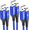 Cavo USB C [3-Pezzi,1m2m3m] Cavo Tipo C di Ricarica Rapida per i phone 15 Plus Pro Max,Samsung Galaxy S23/S22/S21,Sony,Xiaomi,Hua wei,Google Pixel e altri dispositivi Android USB-C-blu