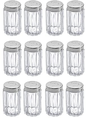 Westmark Salt Shaker Display, Contains 12 Shakers, Capacity: 50 ml Each, Glass/Stainless Steel, Traditional, Transparent/Silver, 63012611
