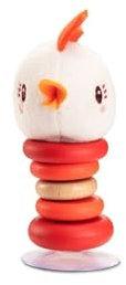 Lilliputiens - Hochet à Ventouse Paulette la poule - Jouet interactif pour bébés avec grelot, anneaux en bois et tete en tissu - Stimule la motricité fine, la vue et l’ouïe - Dès 6 mois - 83401